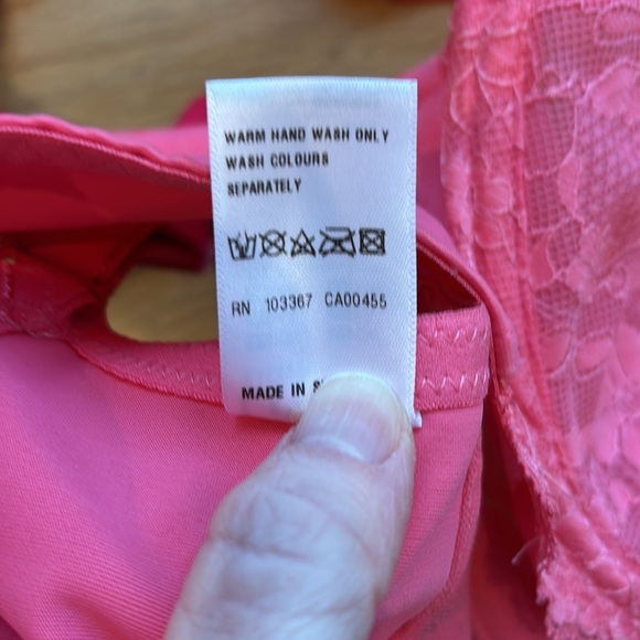Freya Bra Pink Offbeat Side Support Unlined Lace NWOT Size 32H - Picture 6 of 6